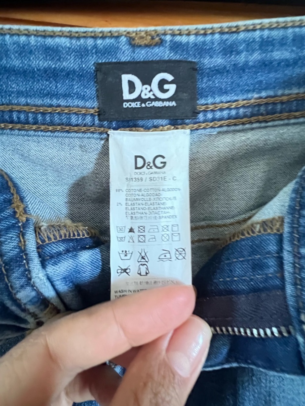 Dolce & Gabbana Blue Washed Denim Mini Skirt - Picture 2 of 5